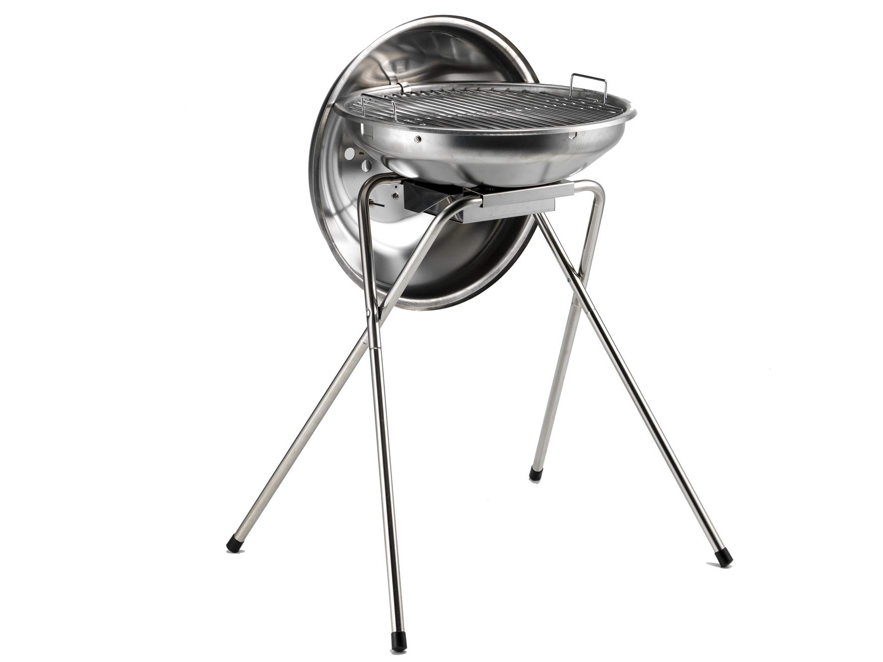 Ompagrill 70480 Charcoal Barbecue with Lid, Aluminium