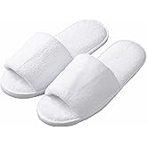 KHC-KHF Spa Slipper- 5 Pairs of Velvet Open Toe Slippers with Travel Bags- One Size Fit Most Men and Women for Spa