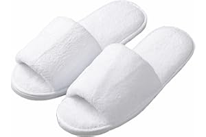 KHC-KHF Spa Slipper- 5 Pairs of Velvet Open Toe Slippers with Travel Bags- One Size Fit Most Men and Women for Spa