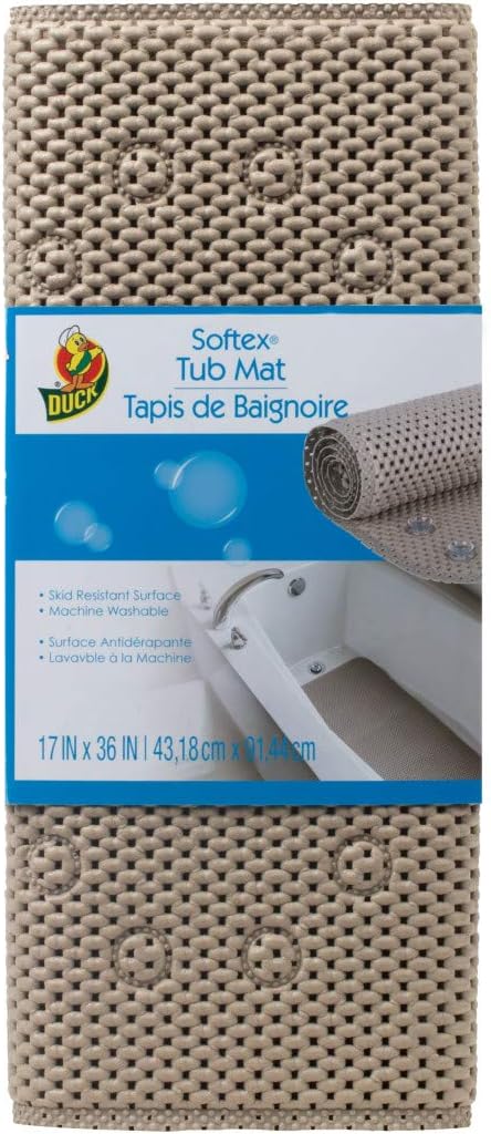 Duck Brand Softex Bath Mat, 17 in. x 36 in, Taupe (442097): Home Improvement