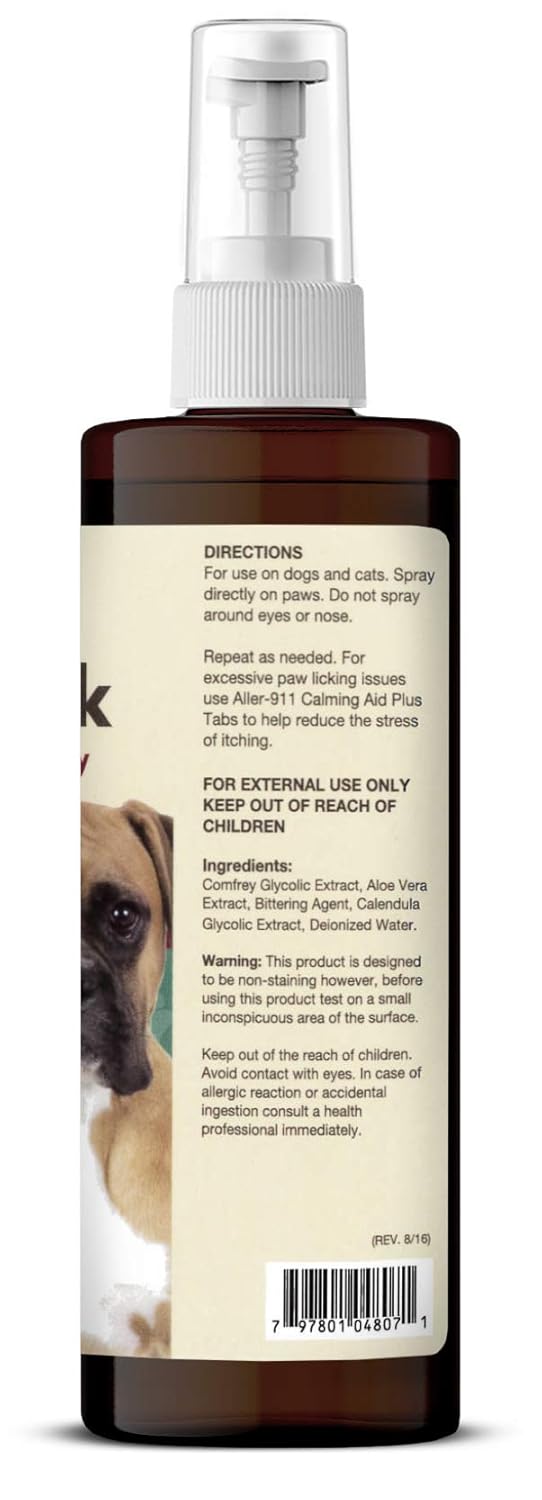 Naturvet 978002 Aller 911 Anti Lick Paw Spray For Pets 8 Ounce