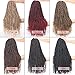 Leeven 1 Pack Pre-twisted Passion Twist Crochet Hair 22 Inch Ombre Color Hair for Passion Twist Braiding Curly Ends Hair Extensions 15 Roots/pack TBUG#