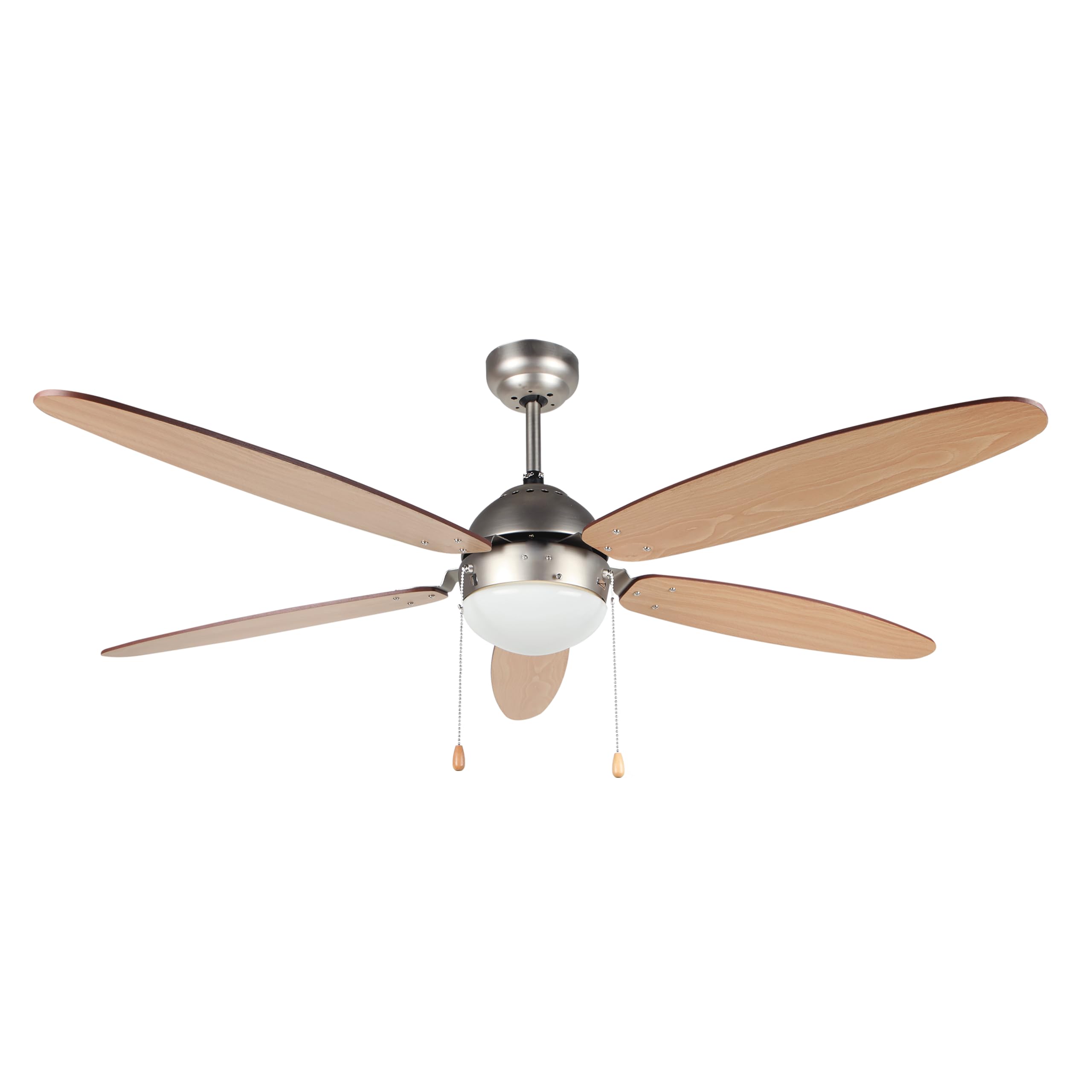 Orbegozo CP 48132 Ceiling Fan with Light, 5 Blades, Diameter of 132 cm, 60 W Power and 3 Speeds, Brown