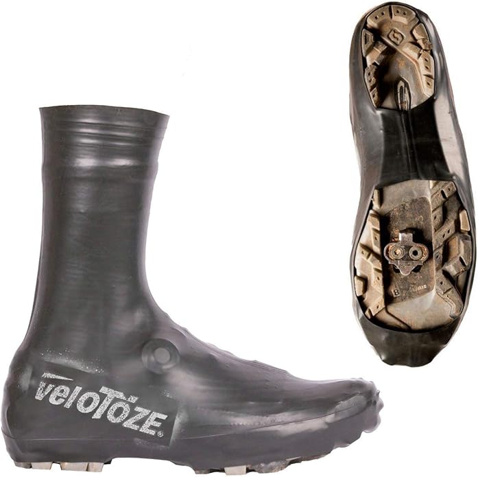 veloToze Tall Mountain Bike Waterproof Shoe Covers Black, Small/Water