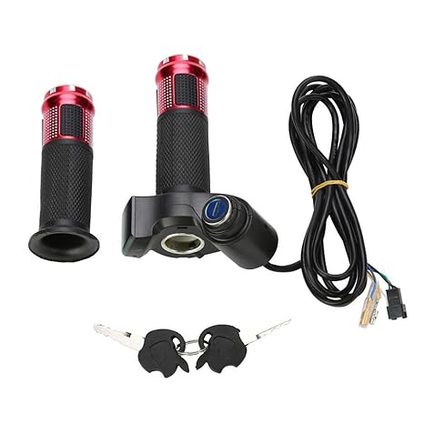 VGEBY1 E-Bike Gasgriff Lenker, E-Scooter Lenkergriffe mit LED-Anzeige und Power Key Locker Accelerator