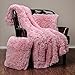 Chanasya Premium Throw Blanket & Pillow Cover - Long Faux Fur Fuzzy Sherpa Throw (50