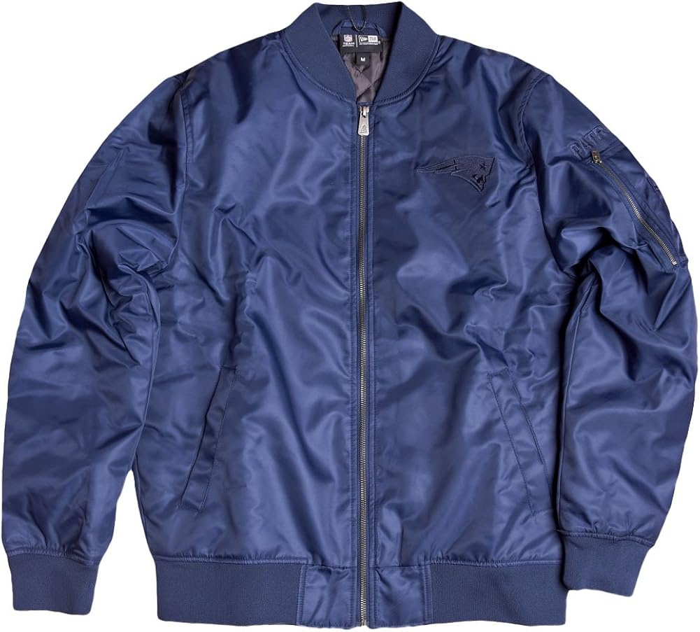 New Era Men Jackets Bomber Jacket Nfl New England Patriots Blue M Amazon Co Uk Clothing
