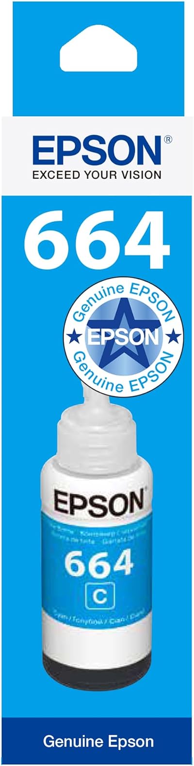 Epson EcoTank 664 Cyan Ink Bottle L355 L555 Printer 6500 Pages