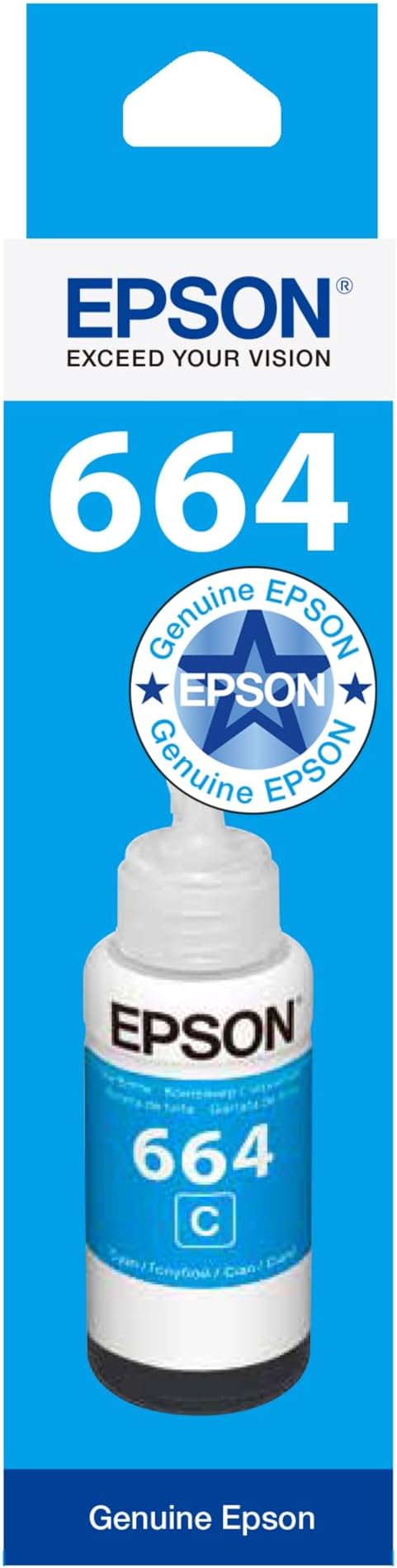 Epson EcoTank 664 Cyan Ink Bottle L355 L555 Printer 6500 Pages