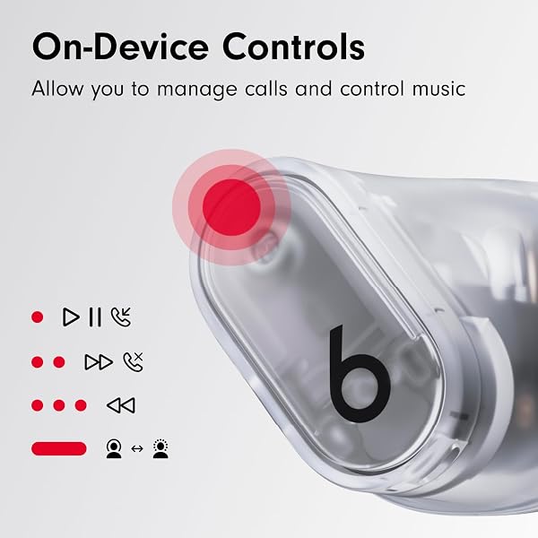 BEATS STUDIO BUDS + | TRUE WIRELESS NOISE CANCELLING EARBUDS, ENHANCED APPLE & ANDROID COMPATIBILITY, BUILT-IN MICROPHONE, SWEAT RESISTANT BLUETOOTH HEADPHONES, SPATIAL AUDIO – TRANSPARENT