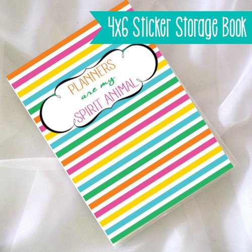 Planner Sticker Storage Book. 4" x 6" Sticker Storage Book