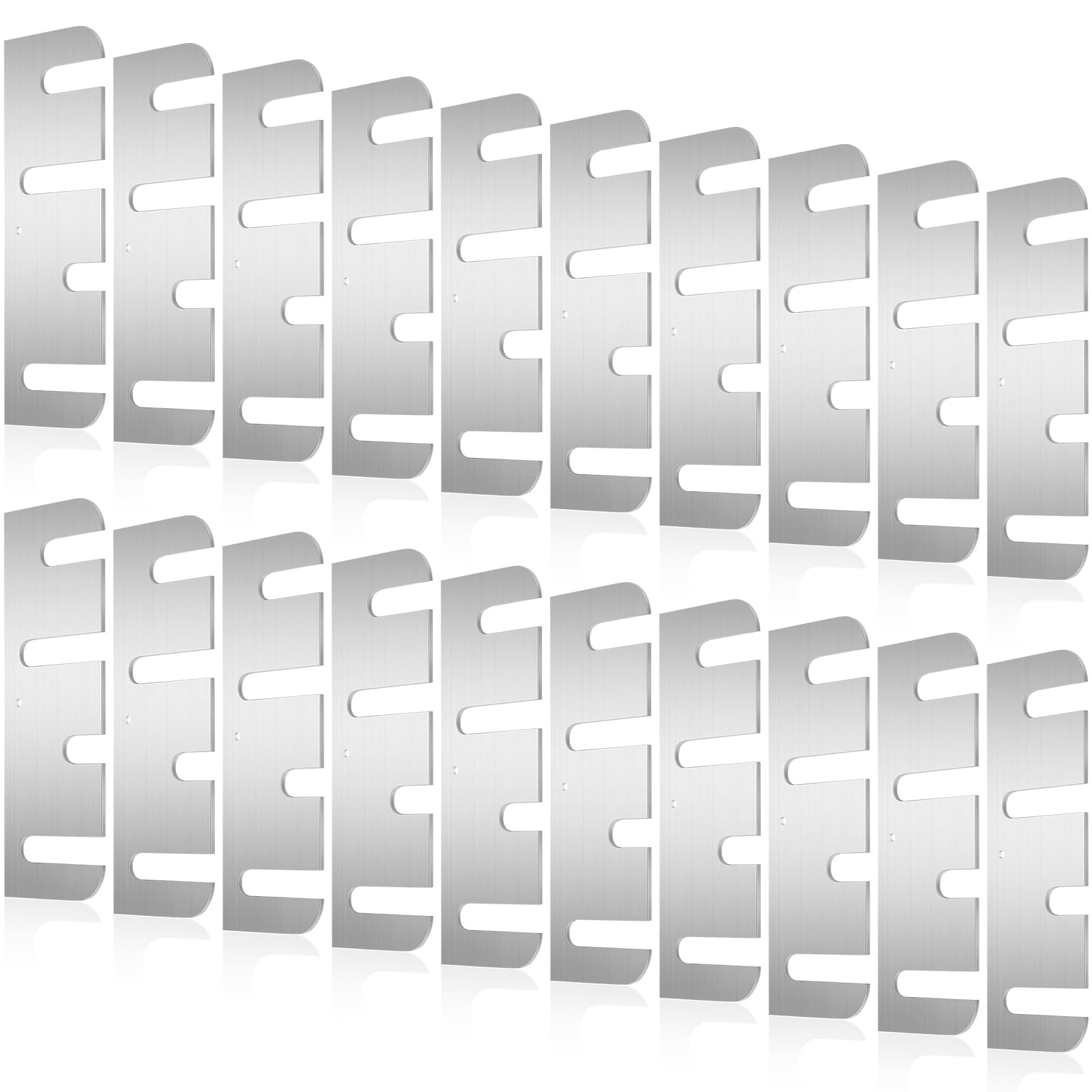 Photo 1 of MorningRo 20 Pcs Hardware Door Hinge Shims Stainless Steel Metal Coated Finish Door Hinge Shim for Repair Kit (4 Inch,Silver)