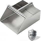 304 Stainless Steel Large Metal Scoop, 120 Ounce Heavy Duty Ice Scoop | Heavy Duty Rustproof Design, Ergonomic Grip Handle, Easy to Clean. Perfect for Ice, Commercial, Livestock and Pet Dog Feeding