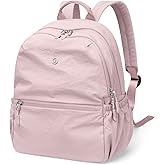 GOLF SUPAGS 13L Mini Backpack Lightweight Nylon Daypack for Women, Small City Pack, Versatile Ladies Backpack for Shopping & Travel, Light Pink