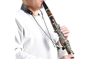 Dowite Adjustable Clarinet Neck Strap – Ergonomic Design Relieves Hand Tension, Soft Padded Support for Bb & A Clarinets, Bla