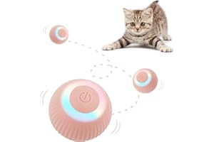 LELEAN Interactive Wloom Cat Toy Ball 2.0 Smart Automatic Rolling Toy Cat Ball Moving Self Indoor Playing Play Pet's with LED Lights Power Balls Cat Toy