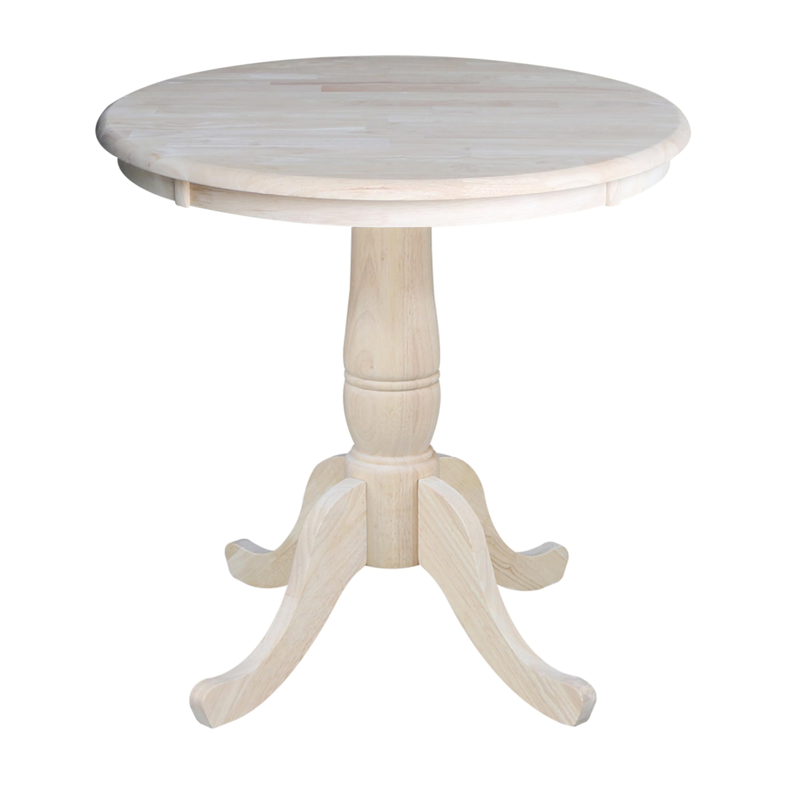 Photo 1 of ***********THIS IS ONLY THE TABLE TOP, NO LEGS INCLUDED*********
International Concepts 30" Round Top Pedestal Dining Table Solid Real Wood, Sturdy Parawood, Dimensions 30" D x 30" W x 28.8" H, Paint/Stain Ready, Unfinished