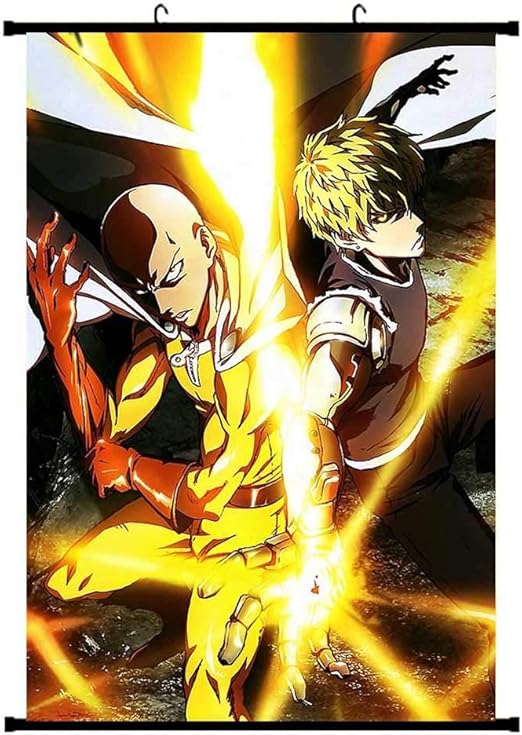 Amazon Com Apehuyuan Anime One Punch Man Wall Poster Scroll Painting Cartoon Manga Waterproof Hanging Painting For Living Room Decor H03 Posters Prints