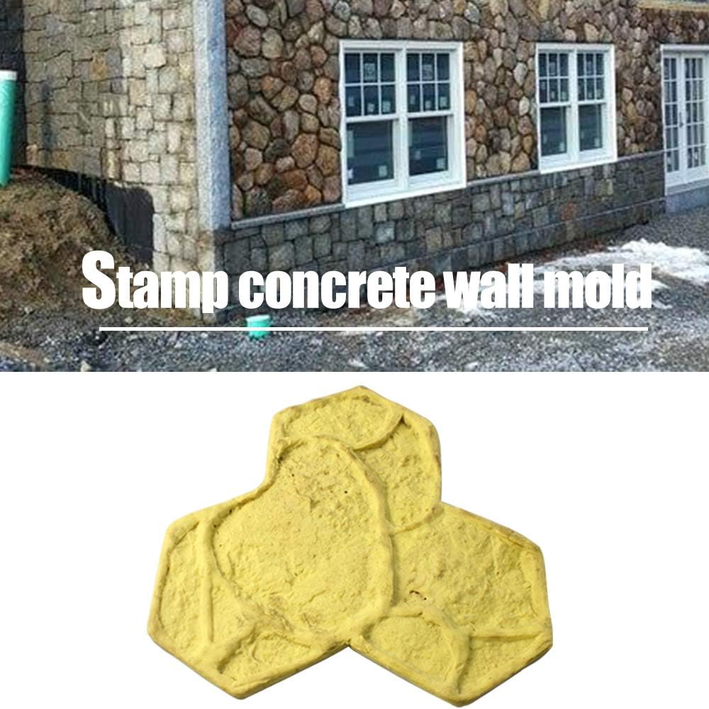 Reusable Concrete Wall Stamp Molds Masonry Forms Stone Patio Yard