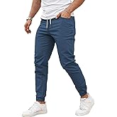 GINGTTO Mens Slim Fit Joggers Pants Elastic Waist Stretch Drawstring Tapered Leg