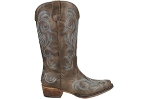 Roper Women’s Riley Western Boot – 12” Shaft – Vintage Cowgirl Boots, Snip Toe Cowboy Boots for Women, Flexible Outsole & Cushioned Insole