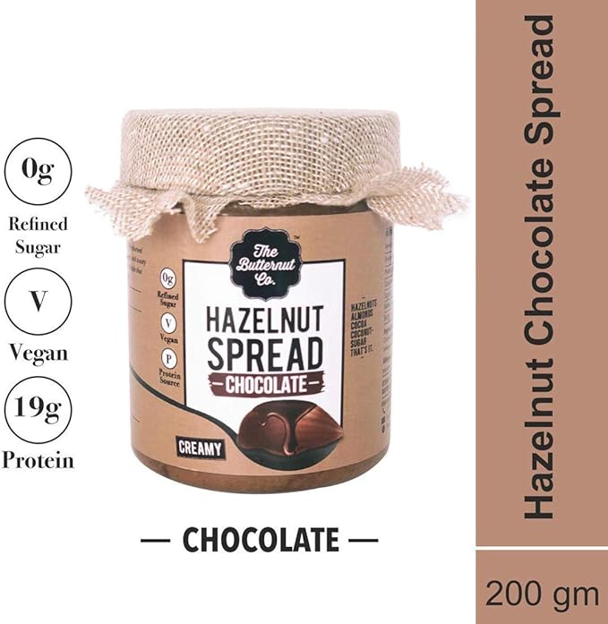 The Butternut Co Chocolate Hazelnut Spread 200 Gm No Refined Sugar Vegan No Preservatives Amazon In Grocery Gourmet Foods
