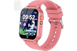 COSJOYPE Kids Smart Watches Girls Age 6-12, 26 Games Touchscreen Kids Watch with Video Camera Music Player Learning Cards Audiostory Flashlight 12/24 hr Educational Toys Birthday Gifts for Girls Ages 6 7 8