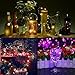 LRCXL 12 Pack of LED Moon Lights, Batteries Included 20 Micro Starry LEDs on Silver Wire 6.5 Ft (2m) for Graduation Party Favors Outdoor Party DIY Wedding Centerpiece or Table Decorations (6 Colors)