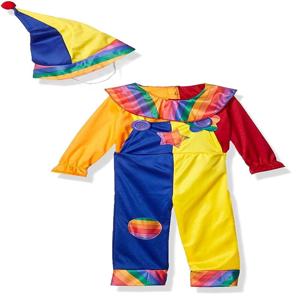Dress Up America Kids Sweet Cutie Clown Multicolor Costume