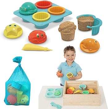 melissa and doug sand cupcake set