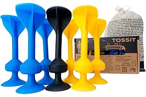 TOSSIT Game Suction Cup Darts, Toss Game Perfect Family and Party, Silicone Throwing Game for Backyard, Indoor and Outdoor Fu
