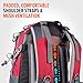 OutdoorMaster Hiking Backpack 45L - w/Waterproof Cover - Red