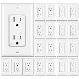 BESTTEN 20 Pack 15 Amp Tamper Resistant Decor