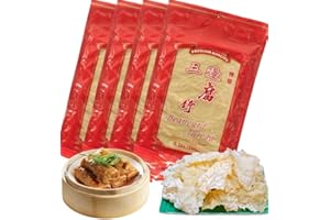 MEKOMAN 三邊腐竹 (Sanbian Fu Zhu) - All Natural Dried Tofu Skin Soy Bean Curd: A Culinary Secret to Exquisite Vegan and Vegetarian Delights - Braise, Stir-fry, Hotpot, Noodle Soup, Salad Perfection, Spring Rolls, Kung Pao, Ma Po Tofu, Buddha's Delight, Clay Pot Tofu, Pan-fried Delicacies, Sautéed Sensations, and More (4)