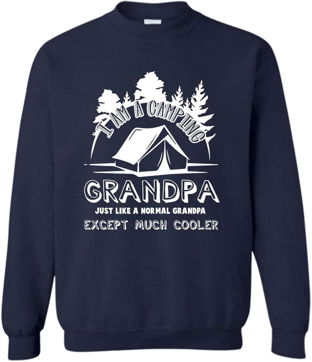 Amazon.com: I Am A Camping Grandpa Unisex Crewneck Pullover Sweatshirts: Clothing