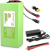 RANSYRI 36V 8Ah Universal Power Pack Rechargeable Battery with 42V 2A Adapter | 20A BMS & Waterproof Design(200-500W Systems)