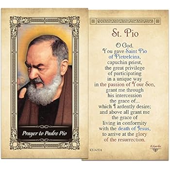 Amazon.com : St. Padre Pio Prayer After Communion Card 10 Pk : Office ...
