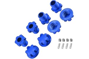 Rcarmumb 17mm Hex Nuts Wheel Hubs Upgrades Part for 1/10 E-Revo 2.0 VXL,1/5 X-Maxx,1/8 Sledge,Hex Nuts Wheel Hubs Hops up,Navy Blue