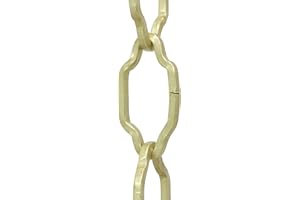 RCH Hardware CH-S57-30-SB-10 Steel Chandelier Chain, Satin Brass (10 Feet)