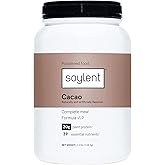 Soylent Complete Nutrition Meal Replacement Protein Powder, Cacao - Plant Based Vegan Protein, 39 Essential Nutrients - 36.8oz