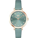 Lacoste Riga Women's 3H Quartz Watch, Stainless Steel, Water Resistant Up to 5ATM/50 Meters - Minimalist Elegance - Premium Fashion Timepiece - Gift for Her - 34mm