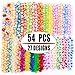 LianMan toys Hawaiian Leis Party,Hawaiian Necklace,54 PCS(27designs X 2) with variety kindsand and, 40 Inch for Party Favors,Beach Theme Party,Birthday Supplies,Wedding Party