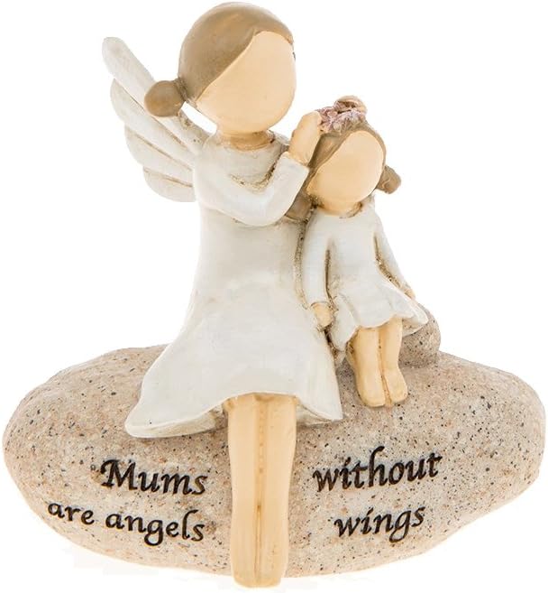 Angels Pebble Gift with Sentimental Message Mums are, Multicolored