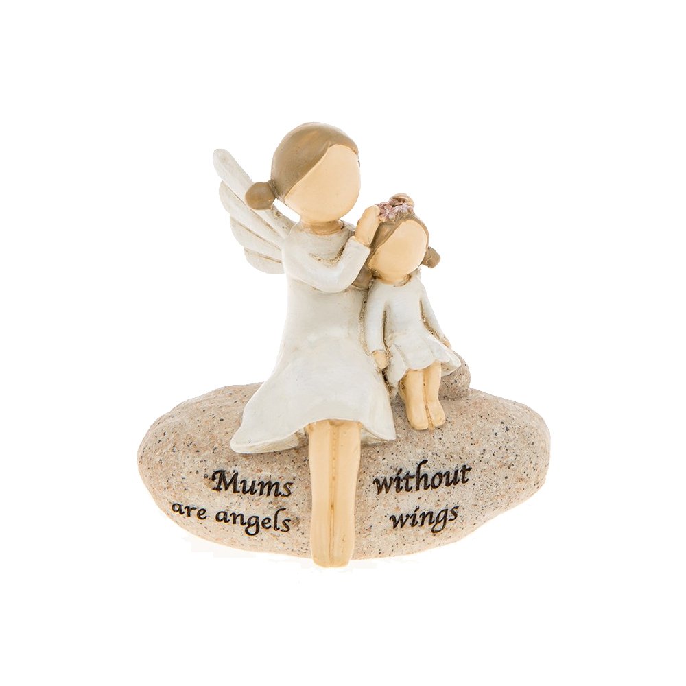 Angels Pebble Gift with Sentimental Message Mums are