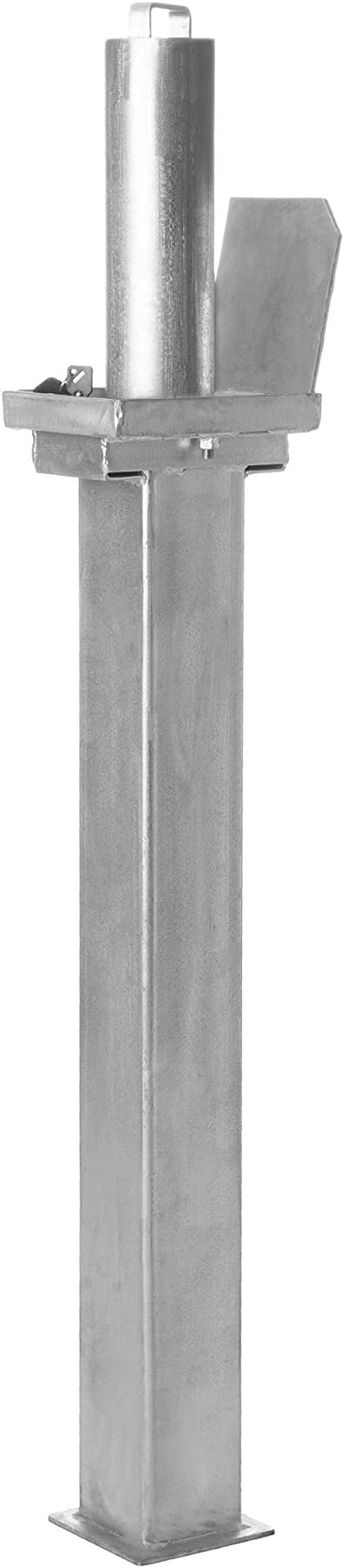 Workplace Depot Telescopic Bollard Galvanised Steel Parking Post Integrated Key