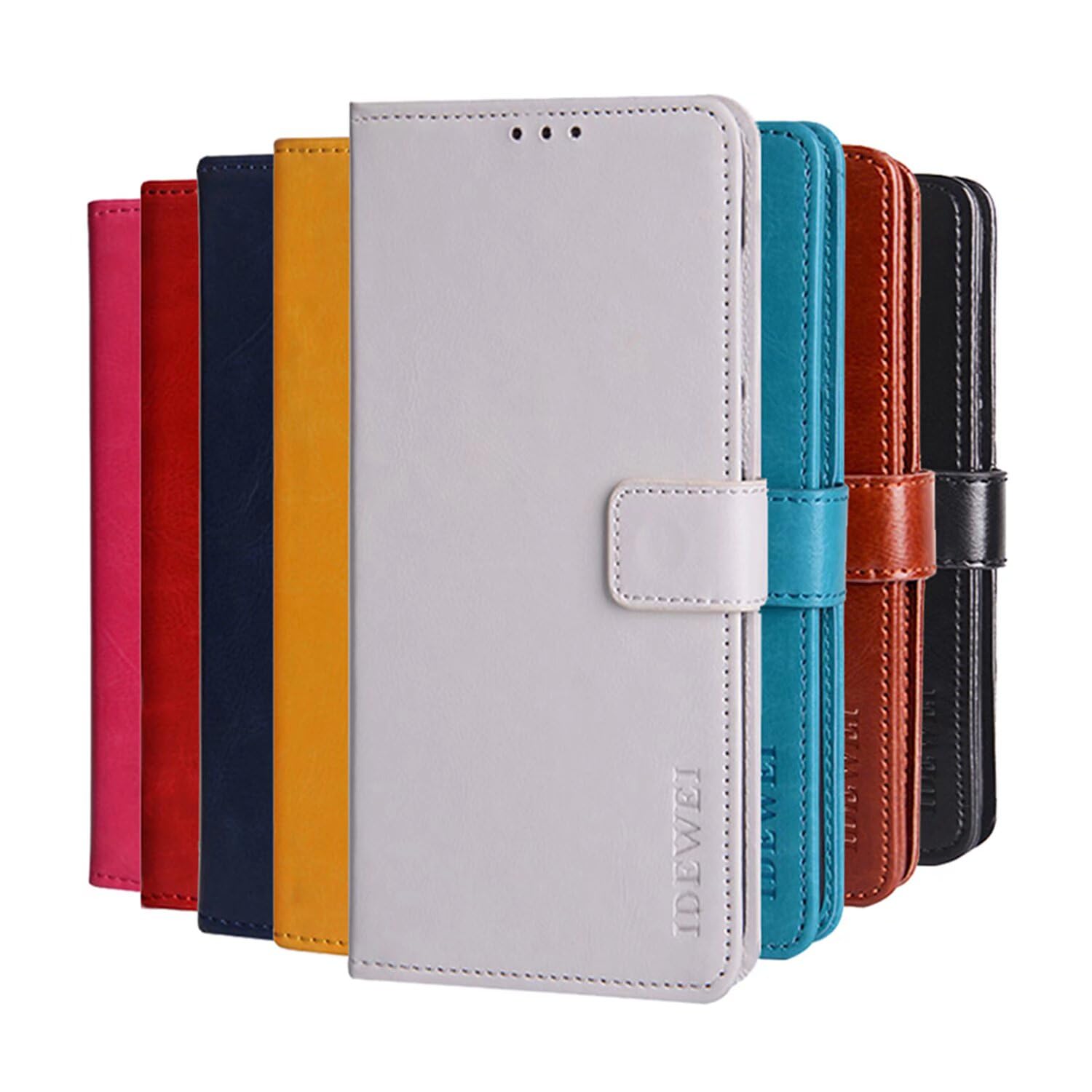 Hauw Case for Oppo A16s,Magnetic Closure PU Leather Flip Wallet Phone Case for Oppo A16s,White