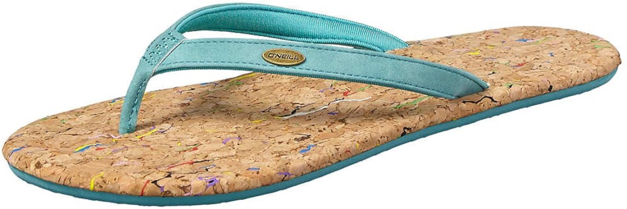 Women Slide Buckle T-Strap Cork Footbed Flatform Flip Flops Sandals Flats Shoes | Flip flop 
