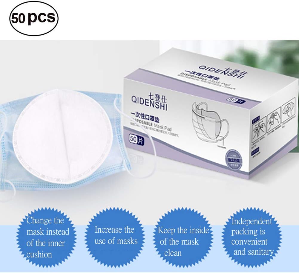Babyyon 50 Pcs Dust Mask Filters Mouth Mask Filter Replacement Carbon Filters Dust Mask Filters Washable and Reusable for Traveling Running Cycling Outdoor Activities