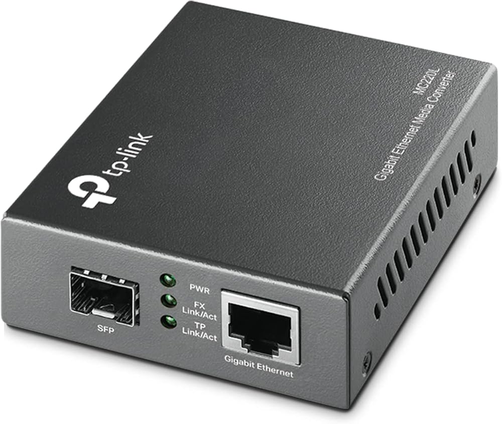 TP-Link MC220L Gigabit Ethernet Media Converter 1000M RJ45 Fiber UTP 5e