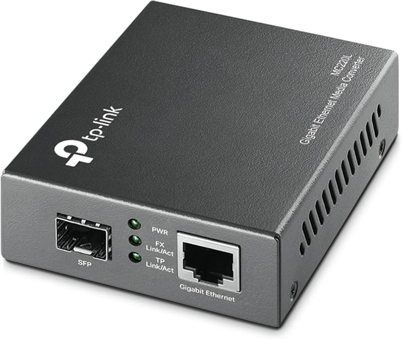 TP-Link MC220L Gigabit Ethernet Media Converter 1000M RJ45 Fiber UTP 5e
